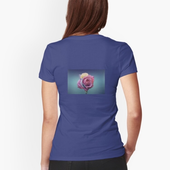 Hoodie Rose's Fitted V-Neck T-Shirt - Picture 12 of 14